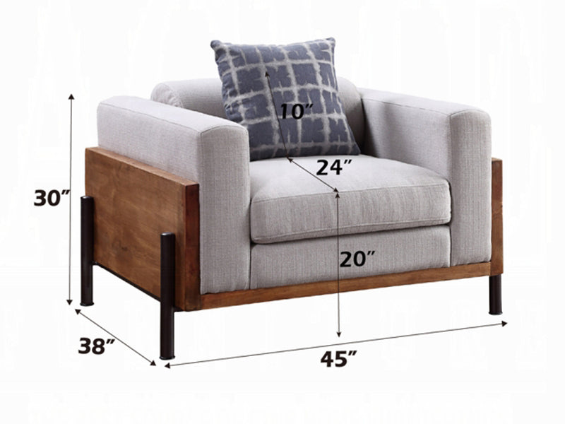 Pelton Walnut Finish Living Room Set