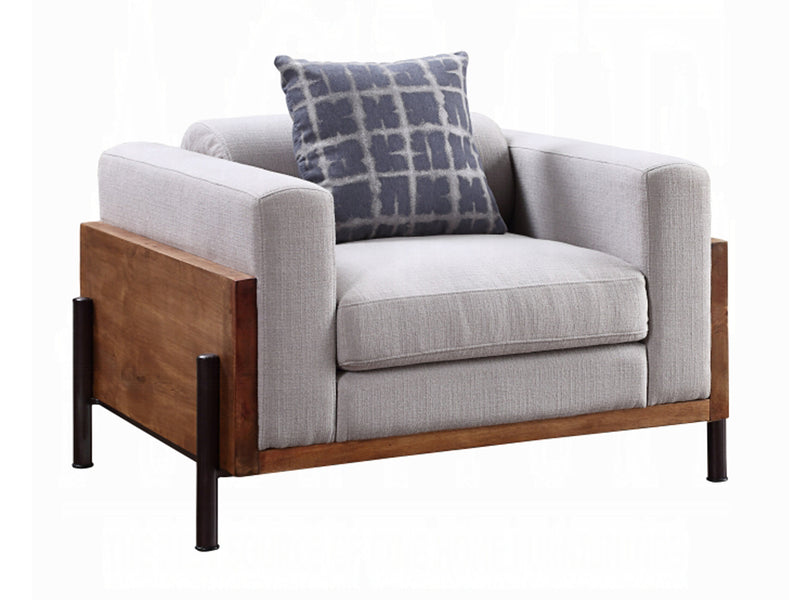 Pelton 45" Wide Walnut Finish Armchair