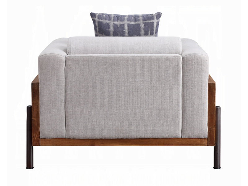 Pelton 45" Wide Walnut Finish Armchair