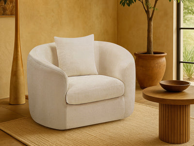 Penelope 45" Wide Chenille Fabric Armchair