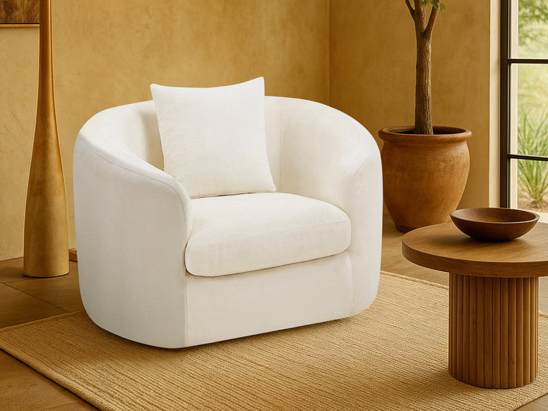 Penelope 45" Wide Chenille Fabric Armchair