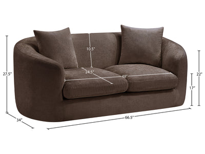 Penelope 66.5" Wide Chenille Fabric Loveseat