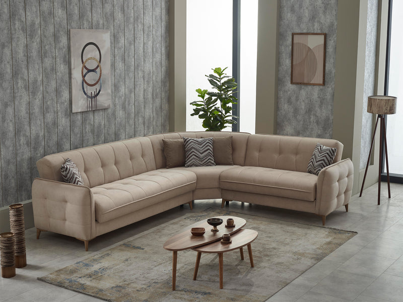 Perla Ottoman Convertible Sectional