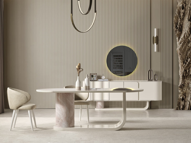 Perla Puffy 6 Person Dining Room Set