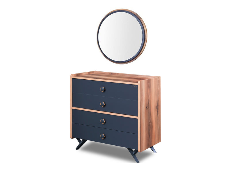 Piedra 33" Wide 4 Drawer Dresser With Mirror
