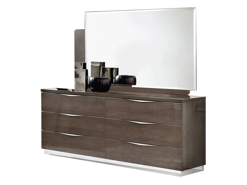Platinum Legno 68" Wide 6 Drawer Double Dresser With Mirror