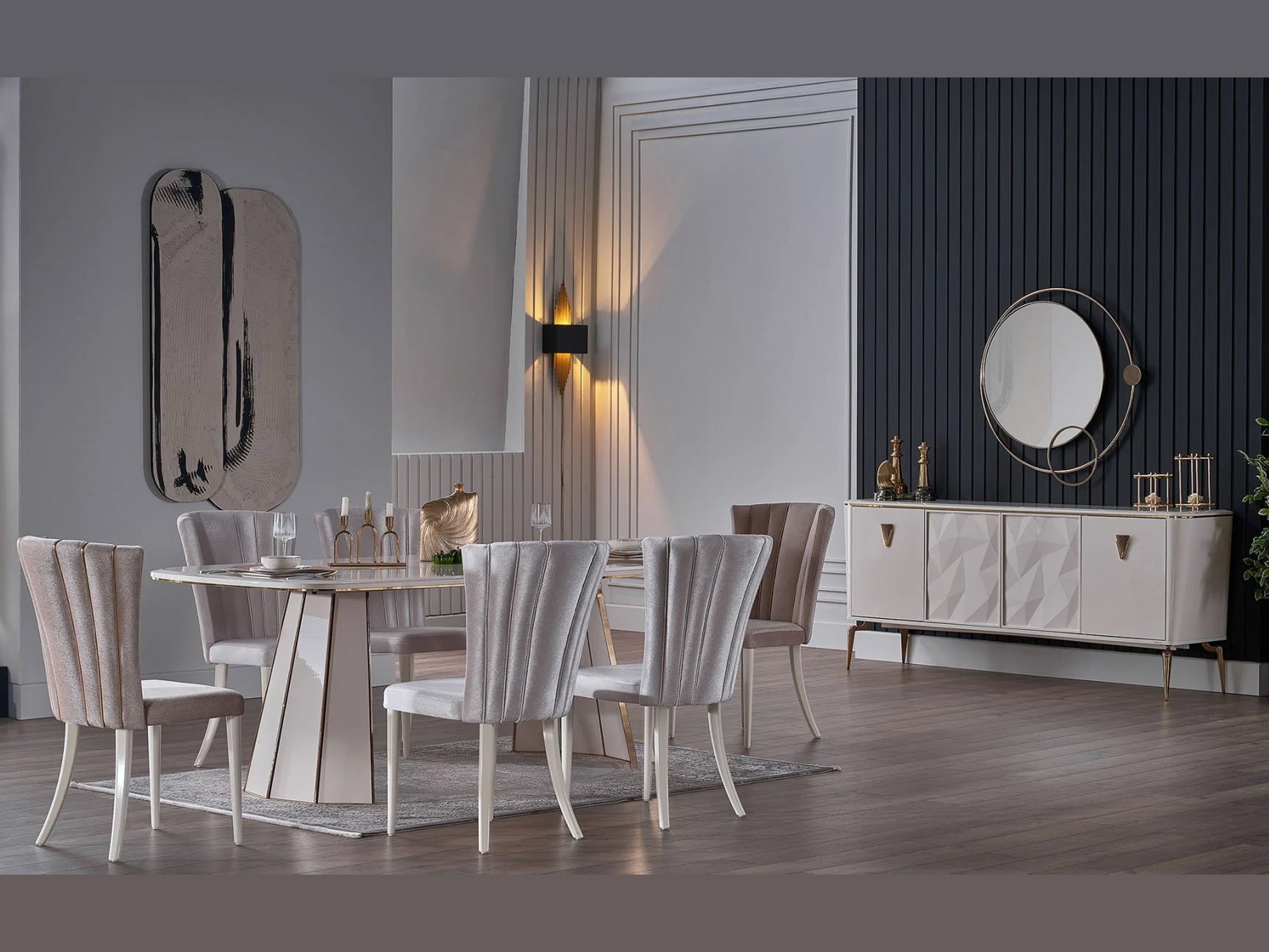 Plaza 6 Person Dining Room Set – Istanbul Furniture - Home of Unique ...