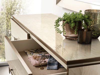 Poesia 65" Wide 8 Drawer Dresser With Mirror