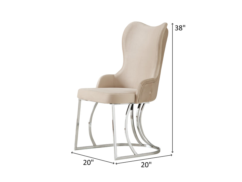 Pragka 20" Wide Tufted Dining Chair