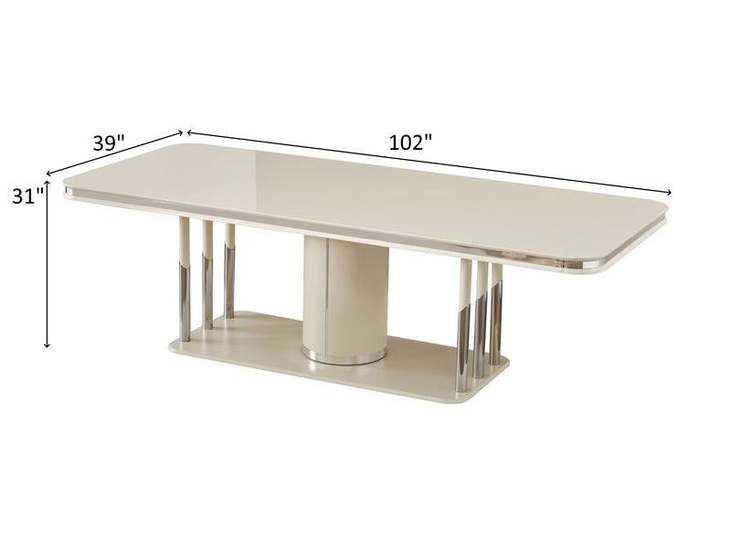 Pragka 102" Wide 10 Person Dining Table