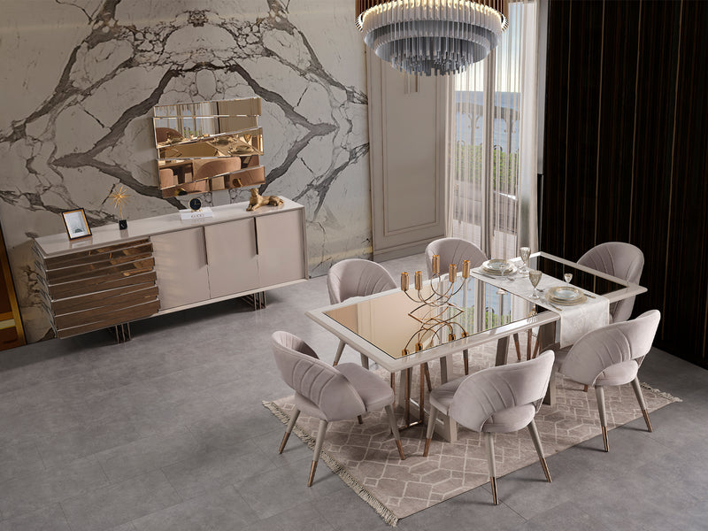 Berlin Favori 6 Person Dining Room Set