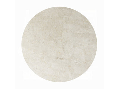 Qwin 52" Wide Marble Top Round Dining Table