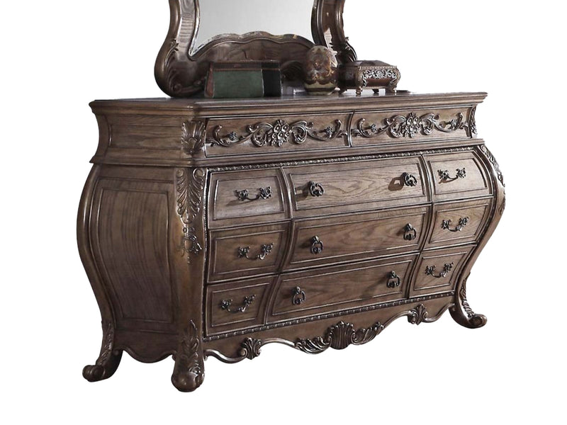 Ragenardus 73" Wide 9 Drawer Dresser With Mirror