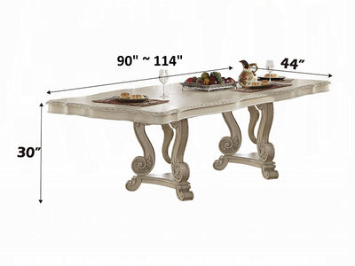 Ragenardus 114" / 90" Wide Extendable Dining Table