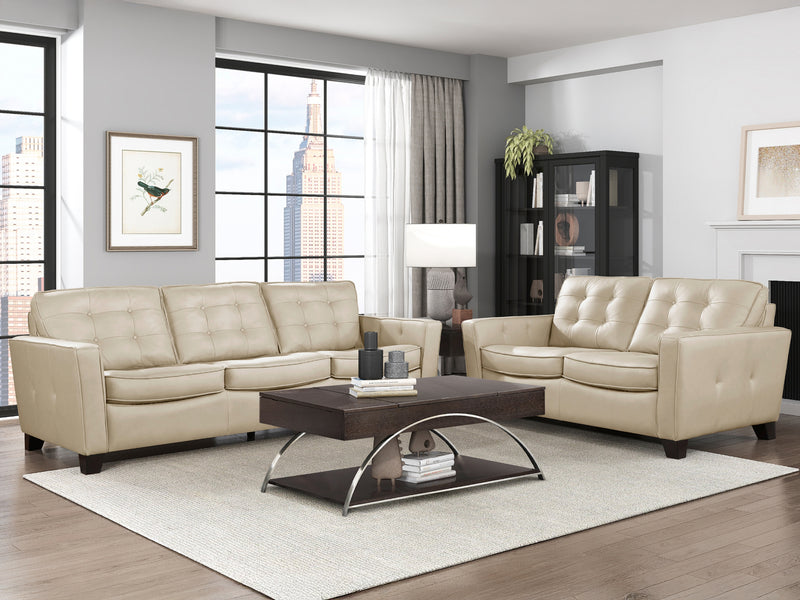 Renzo 9266 Leather Living Room Set