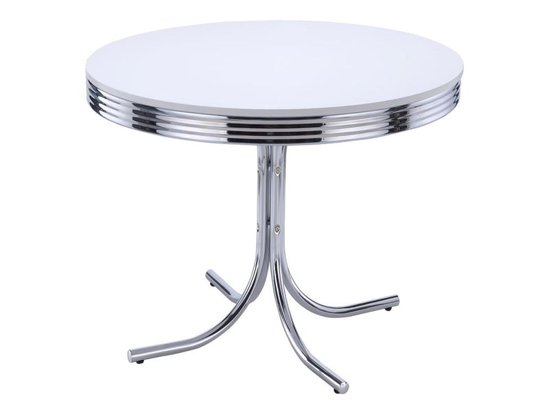 Retro 4 Person Round Dining Room Set