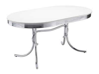 Retro 4-6 Person Oval Dining Room Set