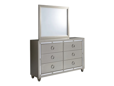 Riley 61.7" Wide 6 Drawer Dresser With Mirror