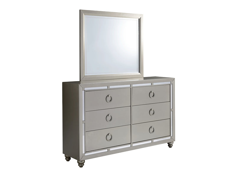 Riley 61.7" Wide 6 Drawer Dresser With Mirror