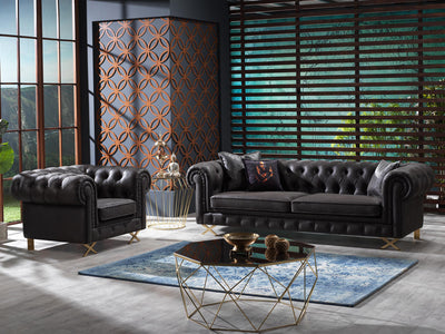 Rixos Rolled Arm Living Room Set