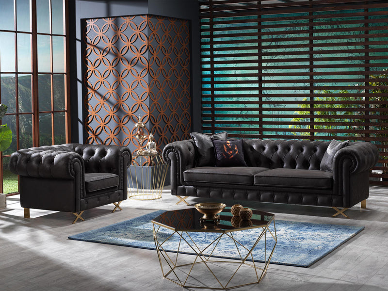 Rixos Rolled Arm Living Room Set