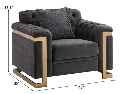 Riya 42" Wide Tufted Armchair