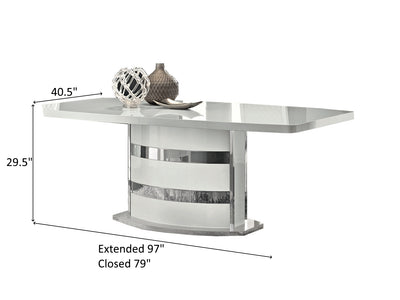 Roma Es 97" / 79" Wide Extendable Dining Table