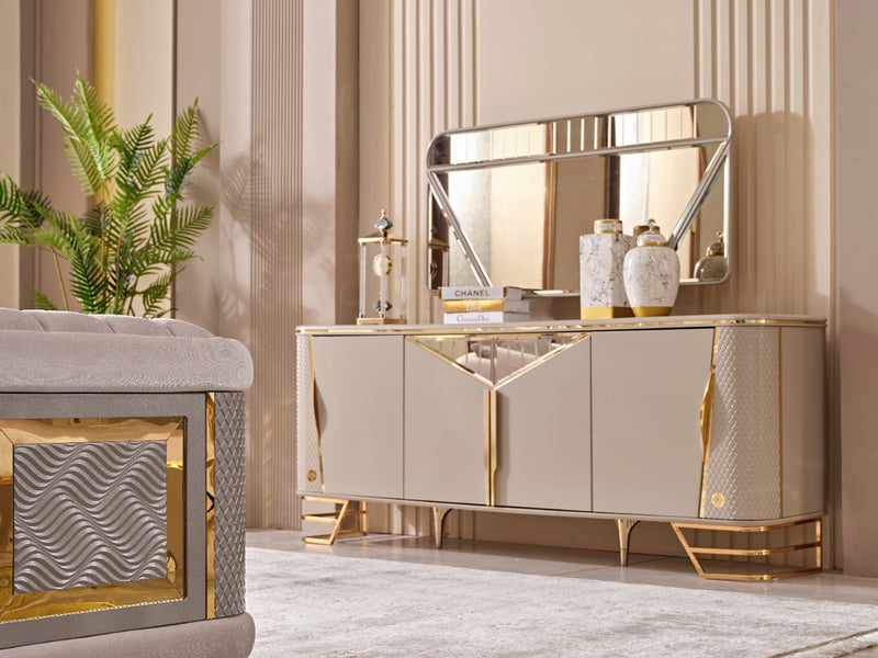 Romances 4 Door Buffet With Mirror