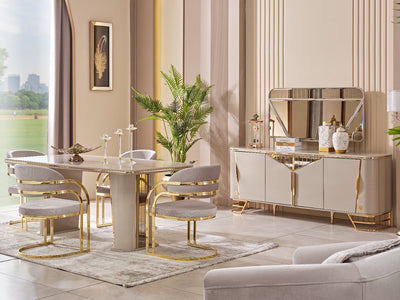 Romances 4 Door Buffet With Mirror