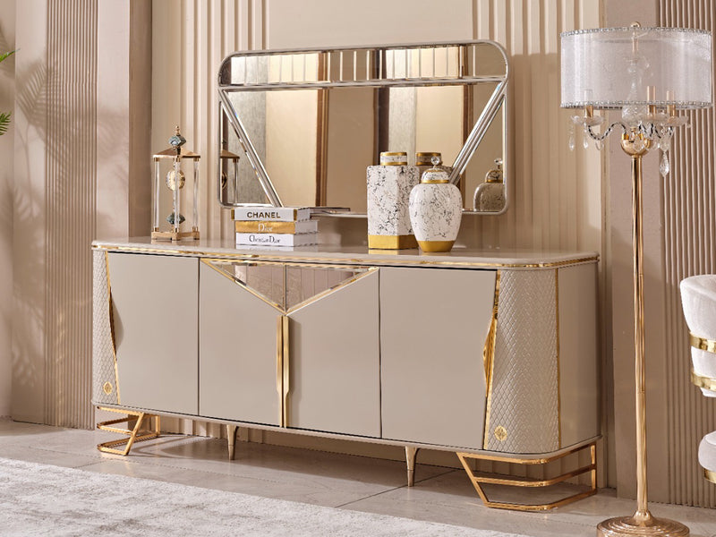 Romances 4 Door Buffet With Mirror