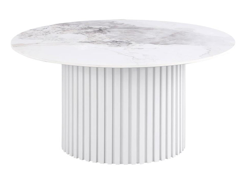 Rowena 35.5" Wide Faux Marble Coffee Table