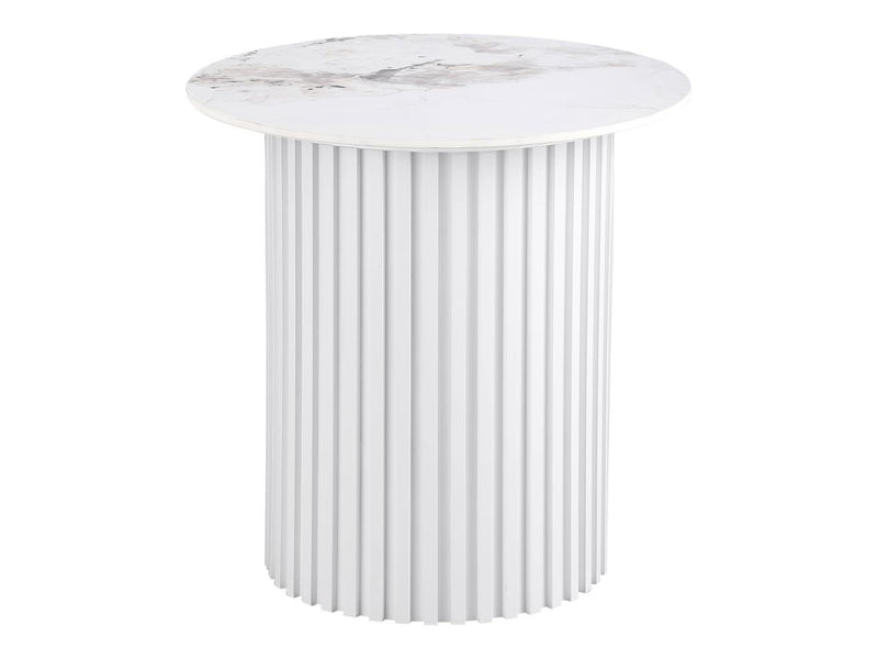 Rowena 23.5" Tall Faux Marble End Table