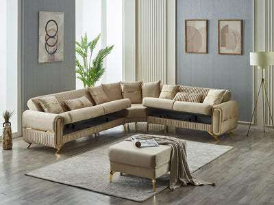 Royals 125" / 113" Wide Convertible Sectional