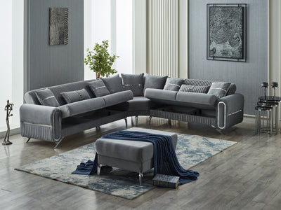 Royals 125" / 113" Wide Convertible Sectional