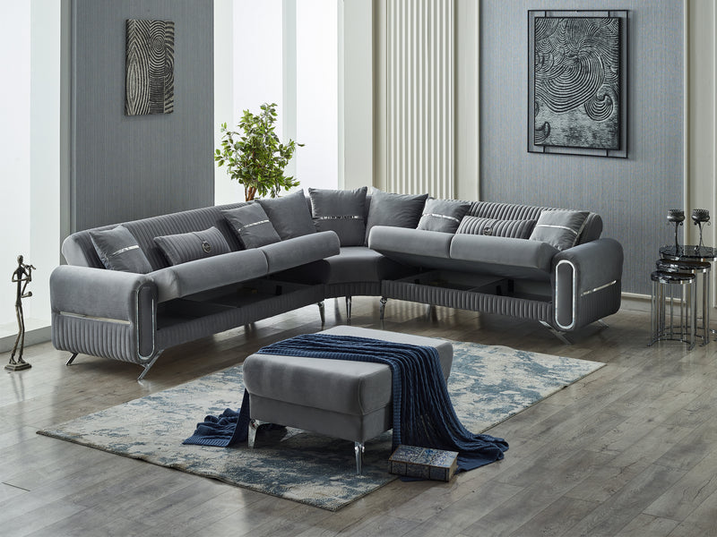Royals 125" / 113" Wide Convertible Sectional