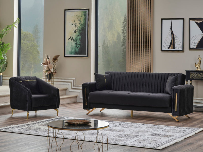 Senfoni 87.4" Wide Convertible Sofa