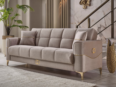 Clara 90" Wide Square Arm Convertible Sofa