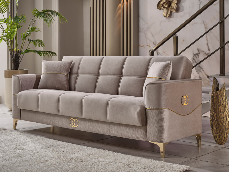 Clara 90" Wide Square Arm Convertible Sofa