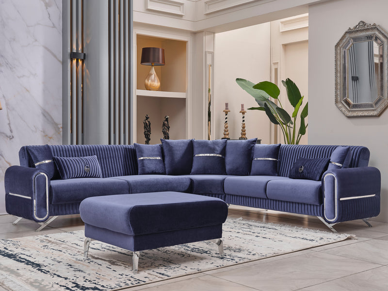 Royals 125" / 113" Wide Convertible Sectional