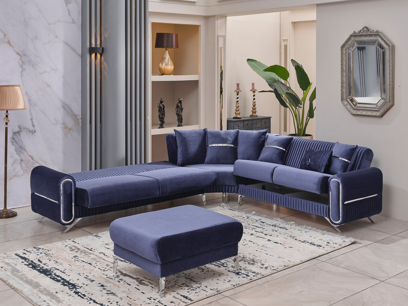 Royals 125" / 113" Wide Convertible Sectional