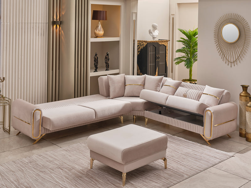 Royals 125" / 113" Wide Convertible Sectional