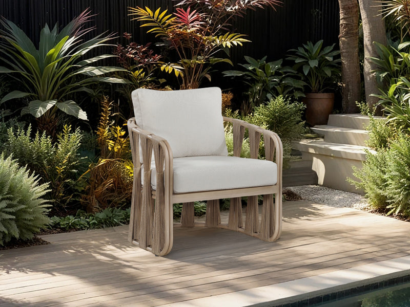 San Pietro 33.5" Wide Resilient Waterproof Fabric Upholstered Patio Armchair