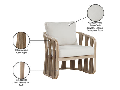 San Pietro 33.5" Wide Resilient Waterproof Fabric Upholstered Patio Armchair