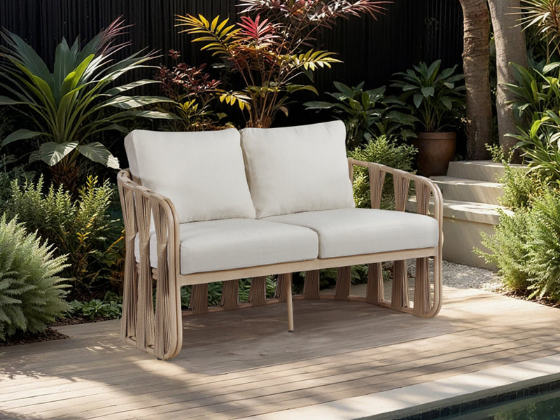 San Pietro 60.5" Wide Resilient Waterproof Fabric Upholstered Patio Loveseat