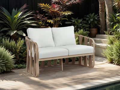 San Pietro 60.5" Wide Resilient Waterproof Fabric Upholstered Patio Loveseat