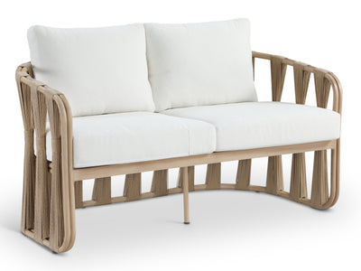 San Pietro 60.5" Wide Resilient Waterproof Fabric Upholstered Patio Loveseat