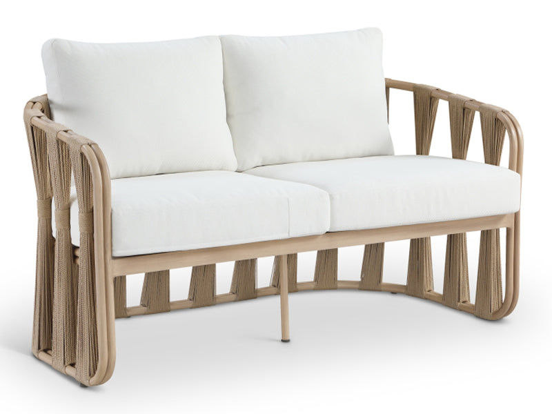 San Pietro 60.5" Wide Resilient Waterproof Fabric Upholstered Patio Loveseat