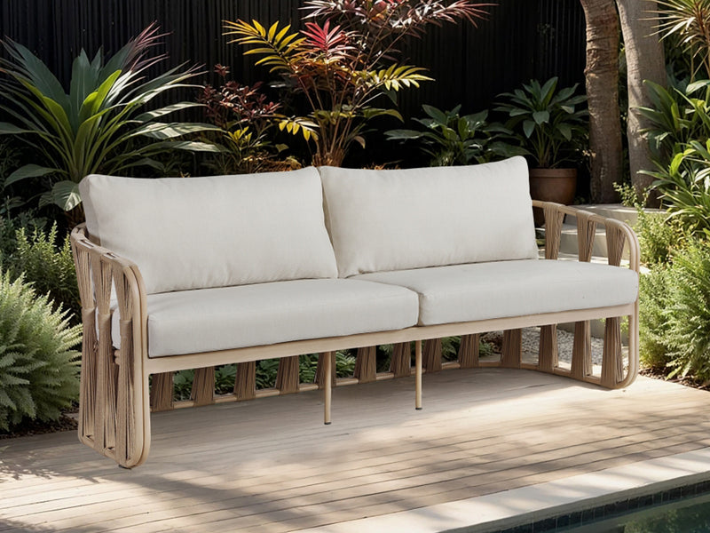 San Pietro 90.5" Wide Resilient Waterproof Fabric Upholstered Patio Sofa