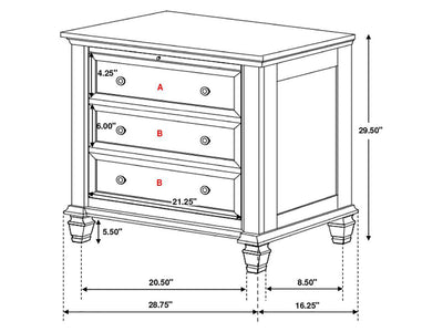 Sandy Beach Storage Platform Bedroom Set