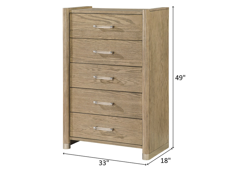 Santo 33" Wide 5 Drawer Chest